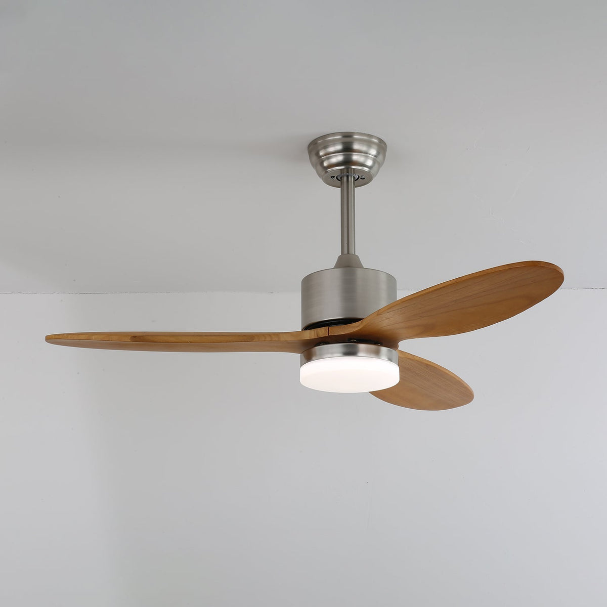 Aldirella minimalistisch houten plafondventilator met verlichting
