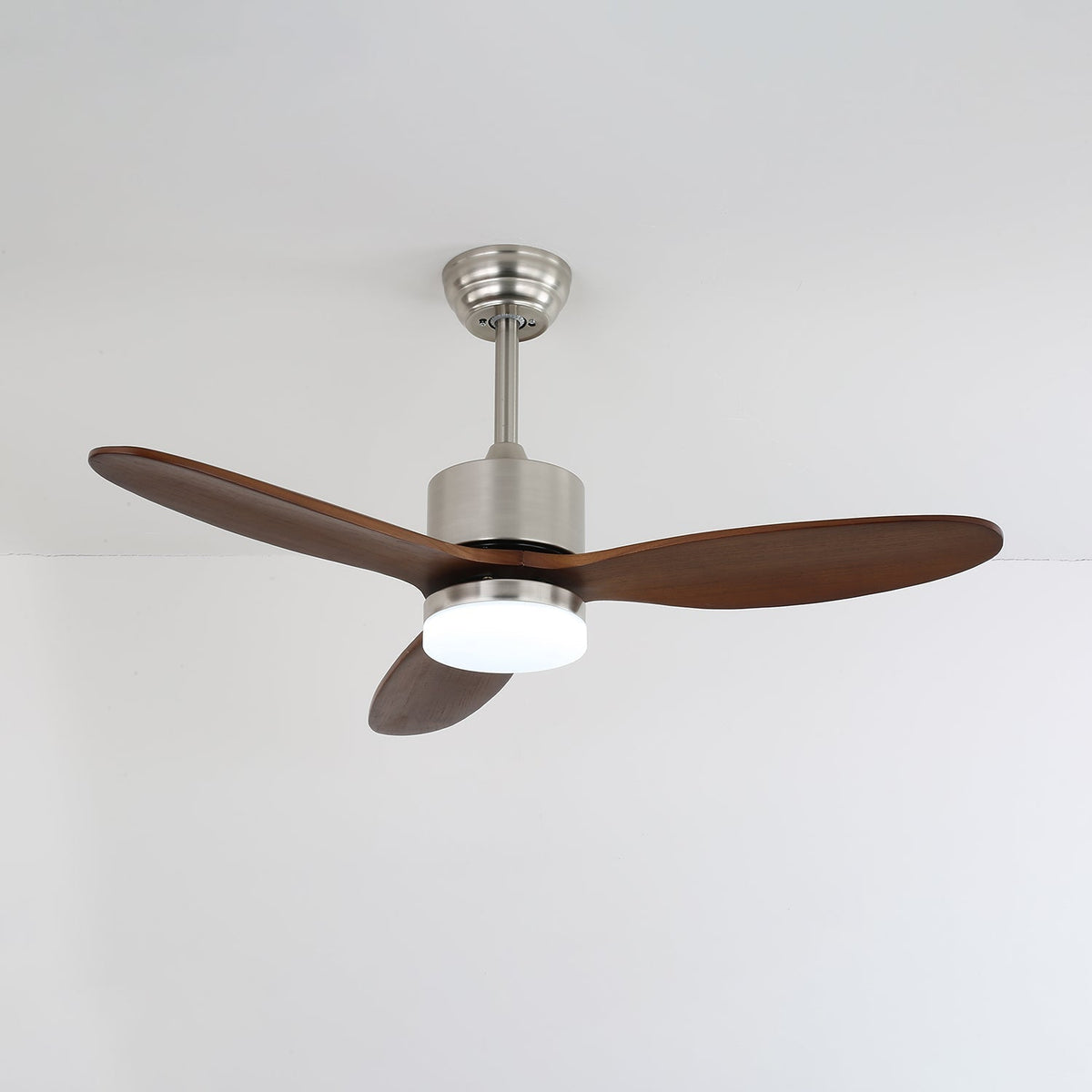 Aldirella minimalistisch houten plafondventilator met verlichting