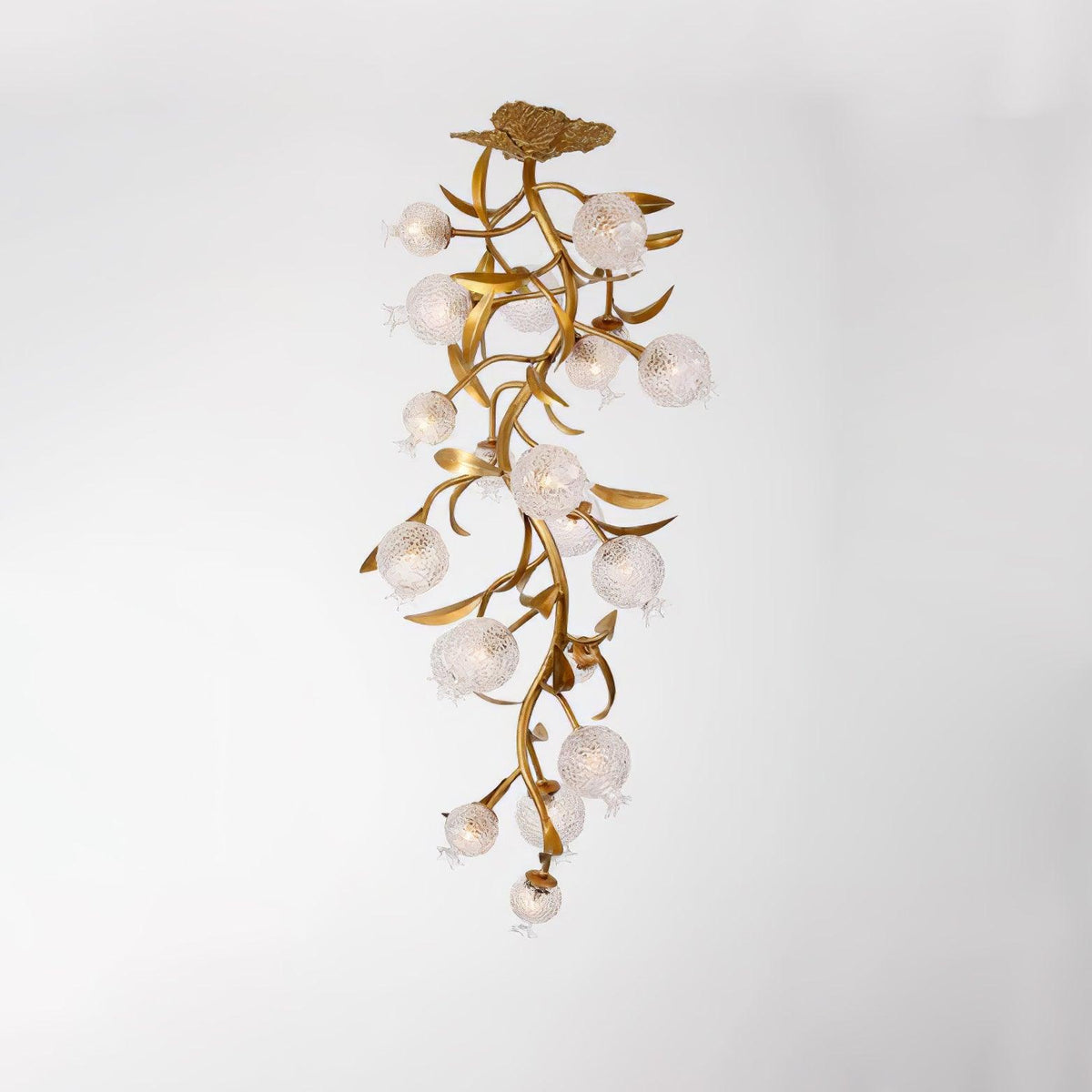 Bexlyn elegantie Pomegranate messing glas plafondlamp
