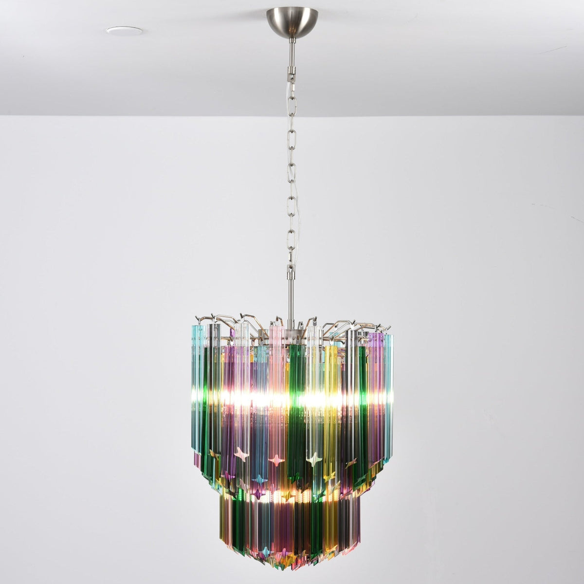 Celorelle Kroonluchter Murano glas Meerkleurig Prisma