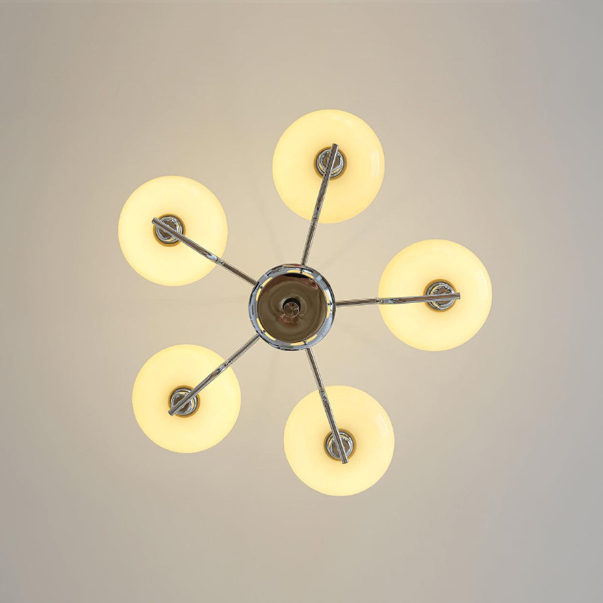 Amino hanglamp glazen bol messing frame