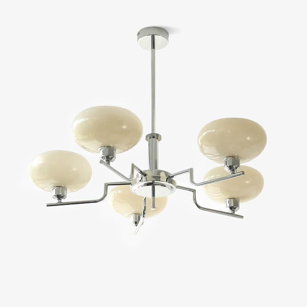 Amino hanglamp glazen bol messing frame