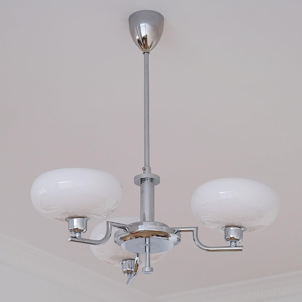 Amino hanglamp glazen bol messing frame
