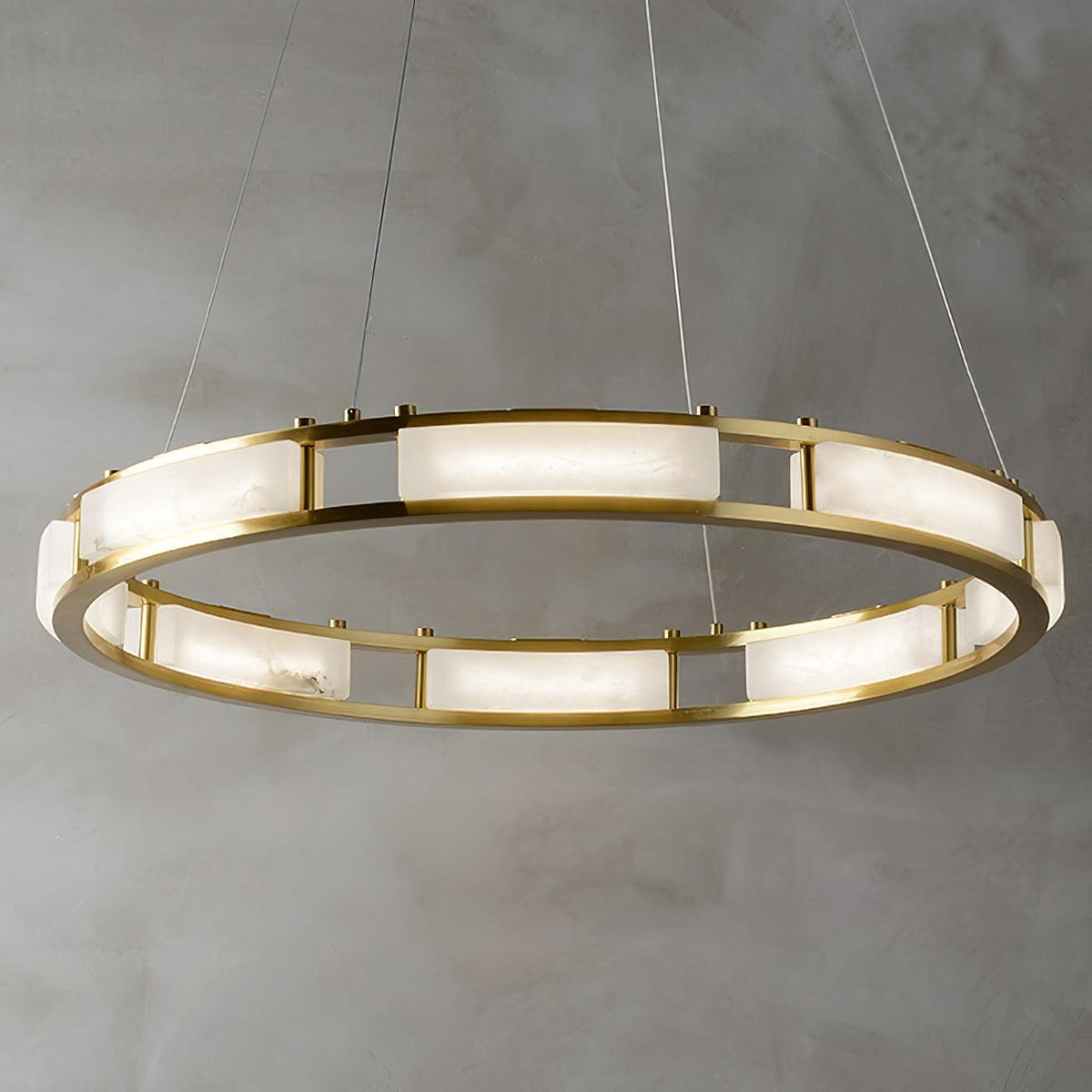 Dythan Minimalistische hanglamp van met albasten ring