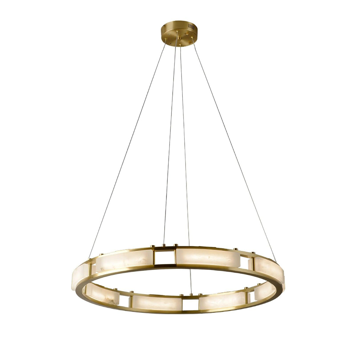 Dythan Minimalistische hanglamp van met albasten ring