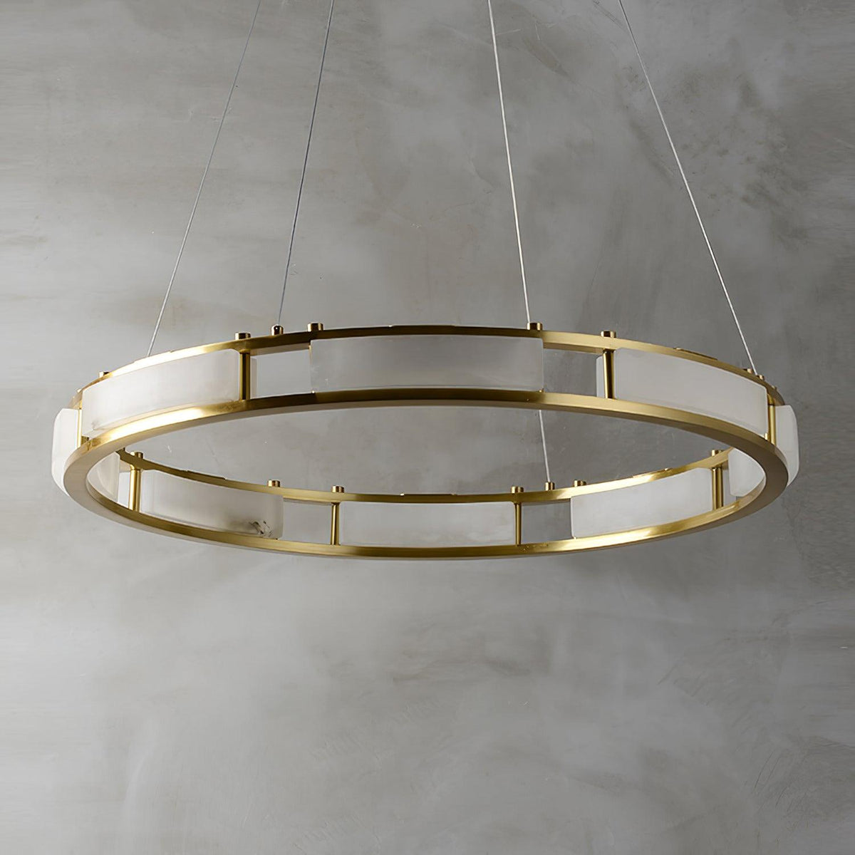 Dythan Minimalistische hanglamp van met albasten ring