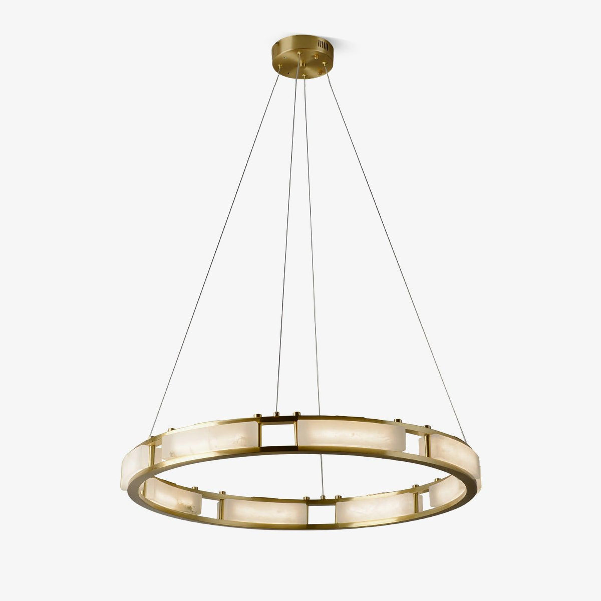 Dythan Minimalistische hanglamp van met albasten ring