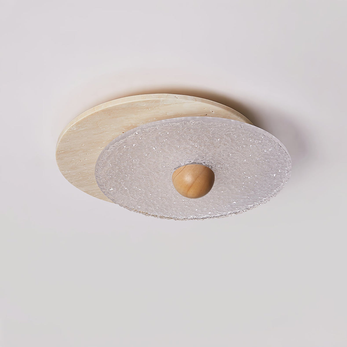 Keth Rond Travertin Plafondlamp / Wandlamp