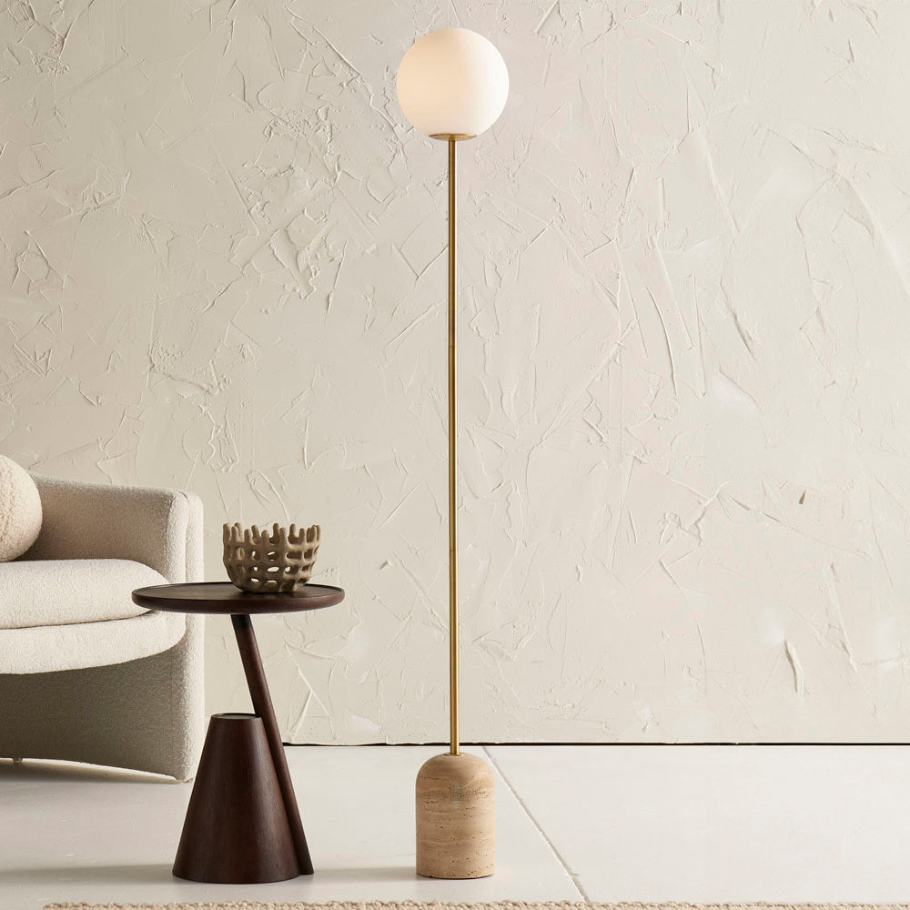 Valoia travertin vloerlamp