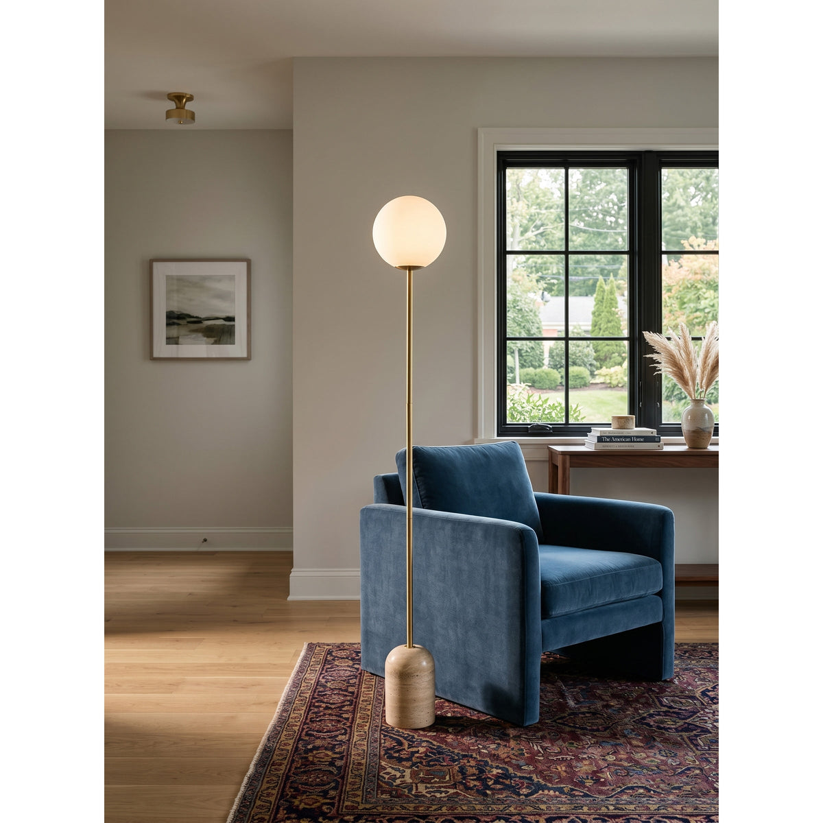 Valoia travertin vloerlamp