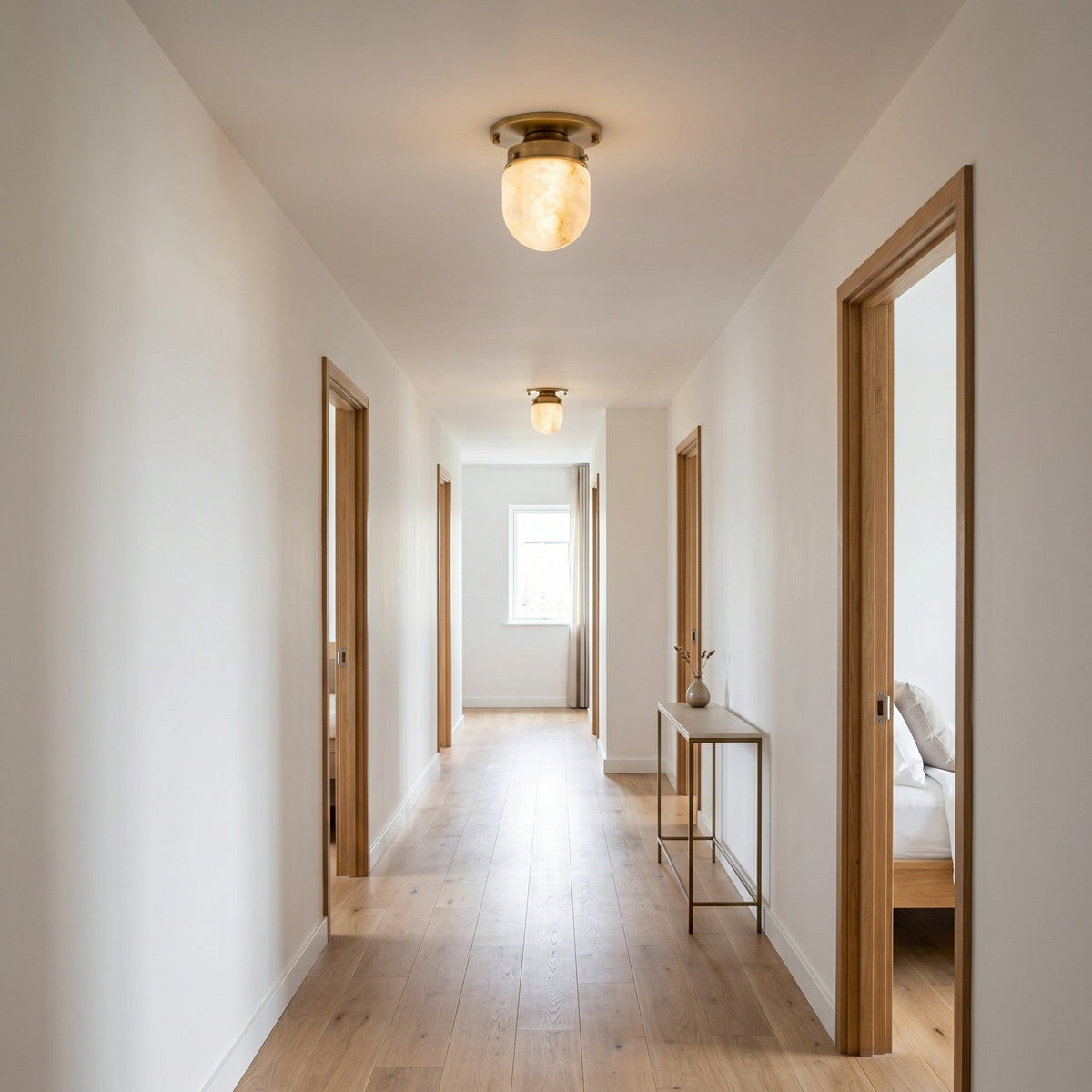 Bullet-shaped albasten plafondlamp