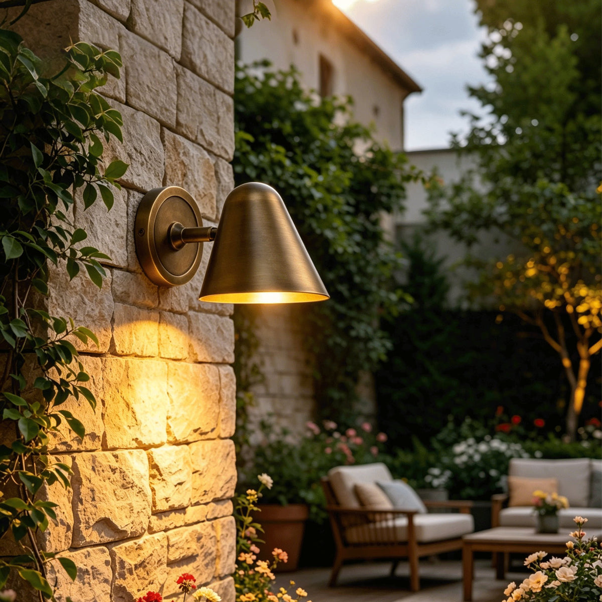 Orelelaria wandlamp met afwerking Antique Bronze