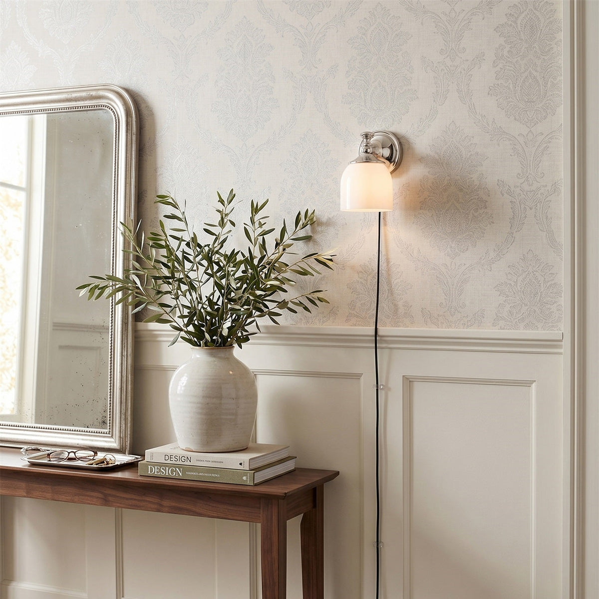 Celiaya Chart-glas wandlamp met stekker