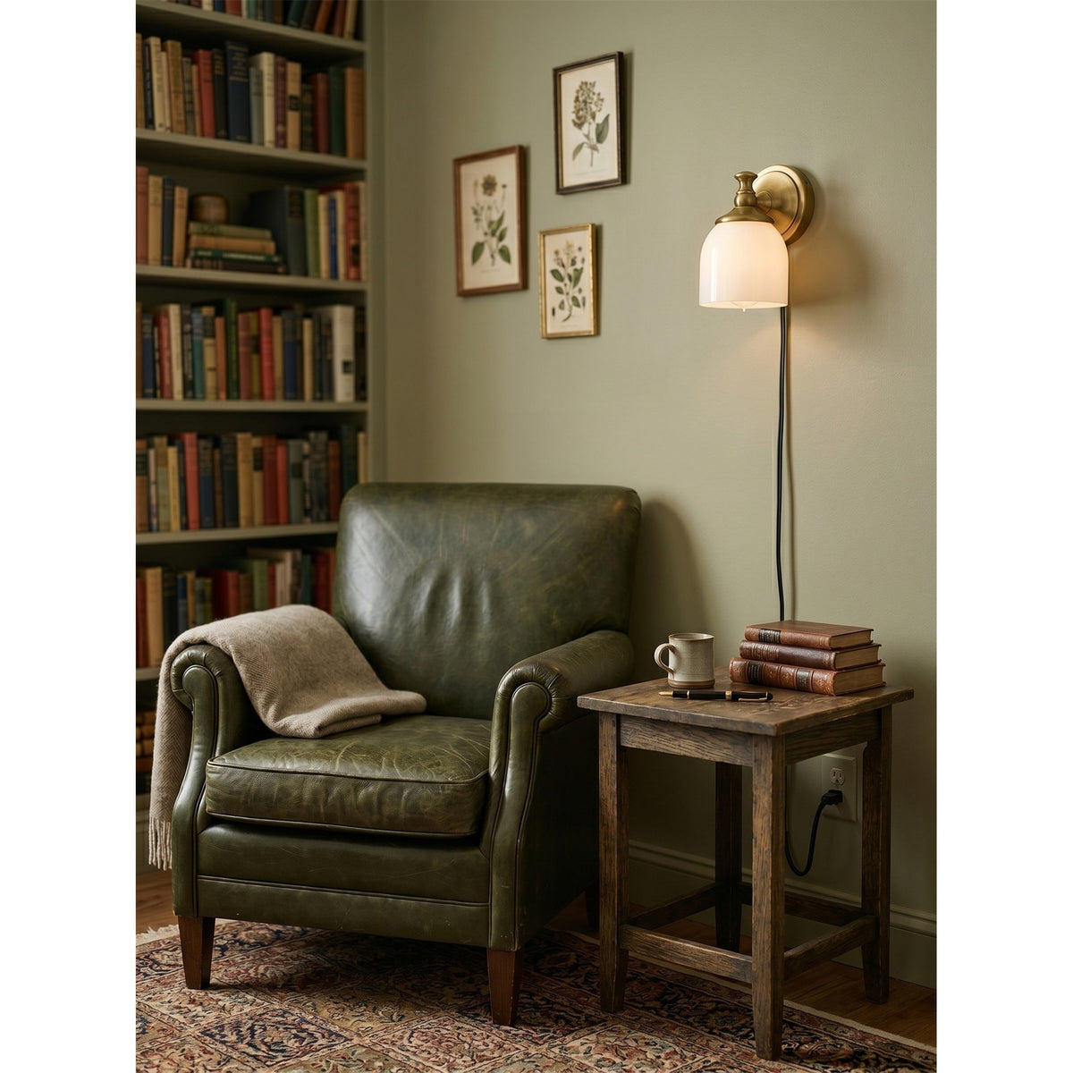 Celiaya Chart-glas wandlamp met stekker