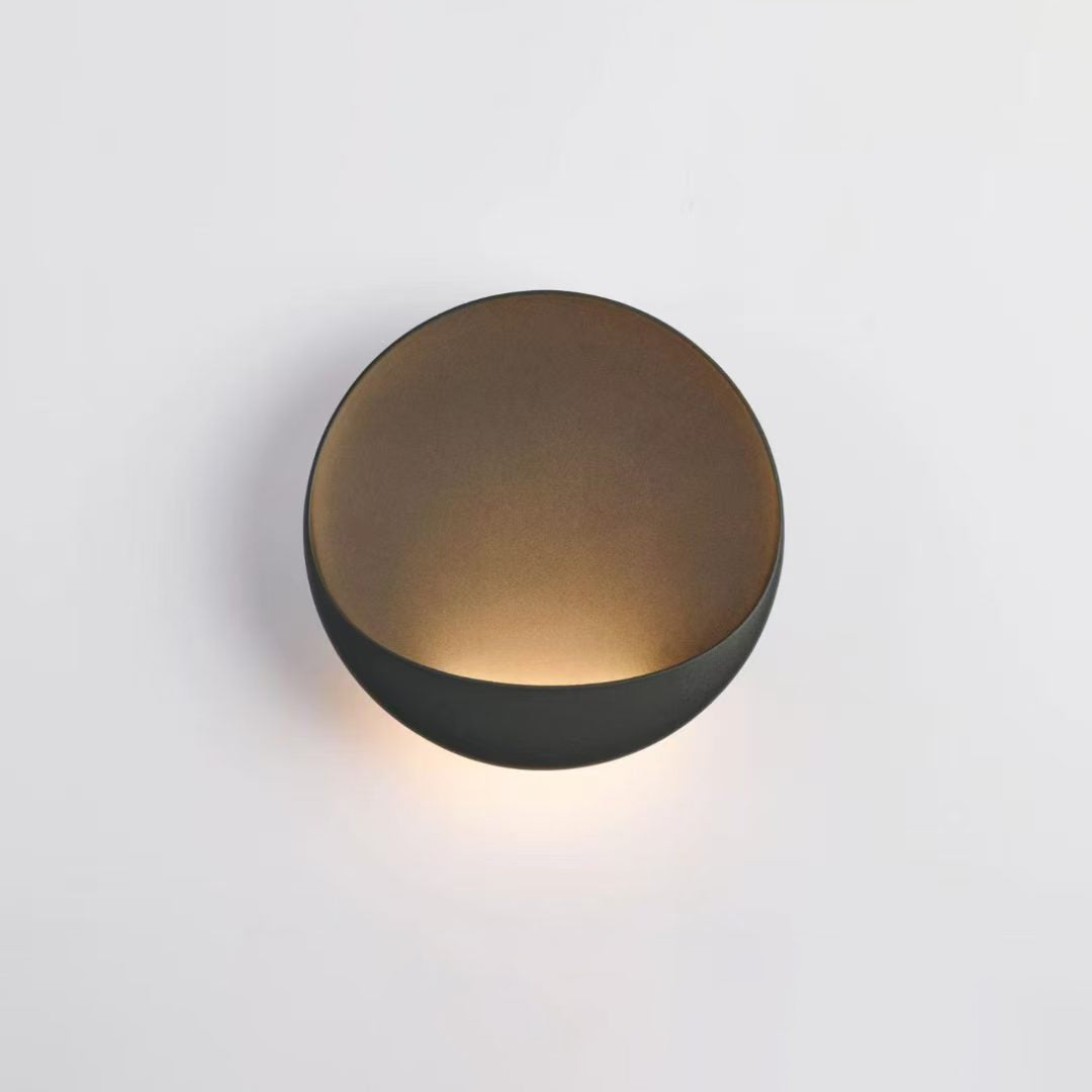 Flindt ronde wandlamp in aluminium