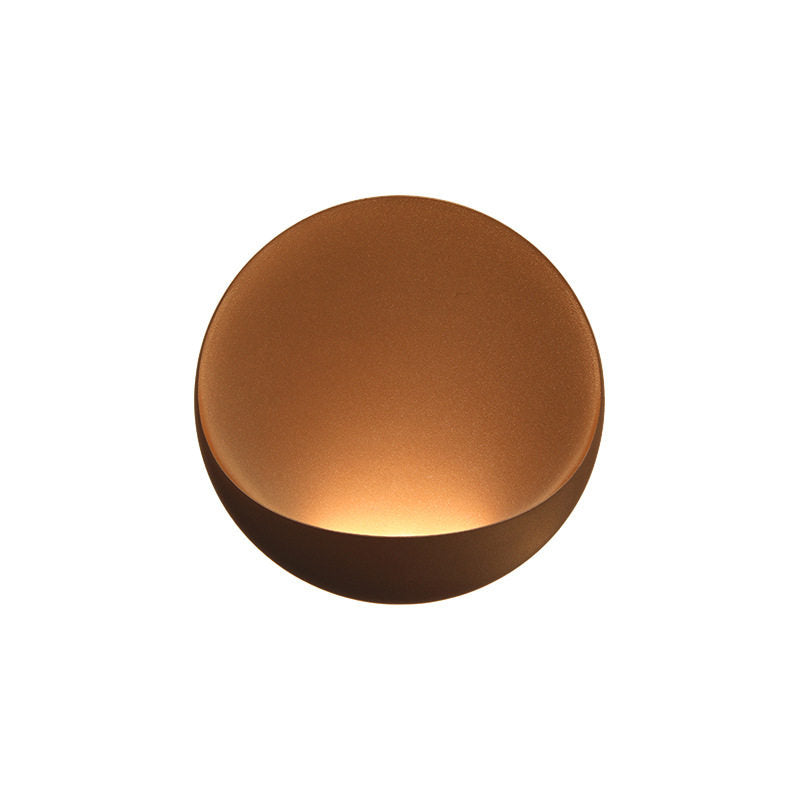 Flindt ronde wandlamp in aluminium