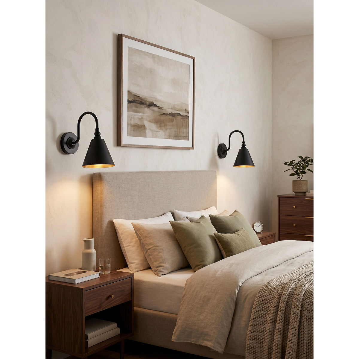 Forna messing wandlamp