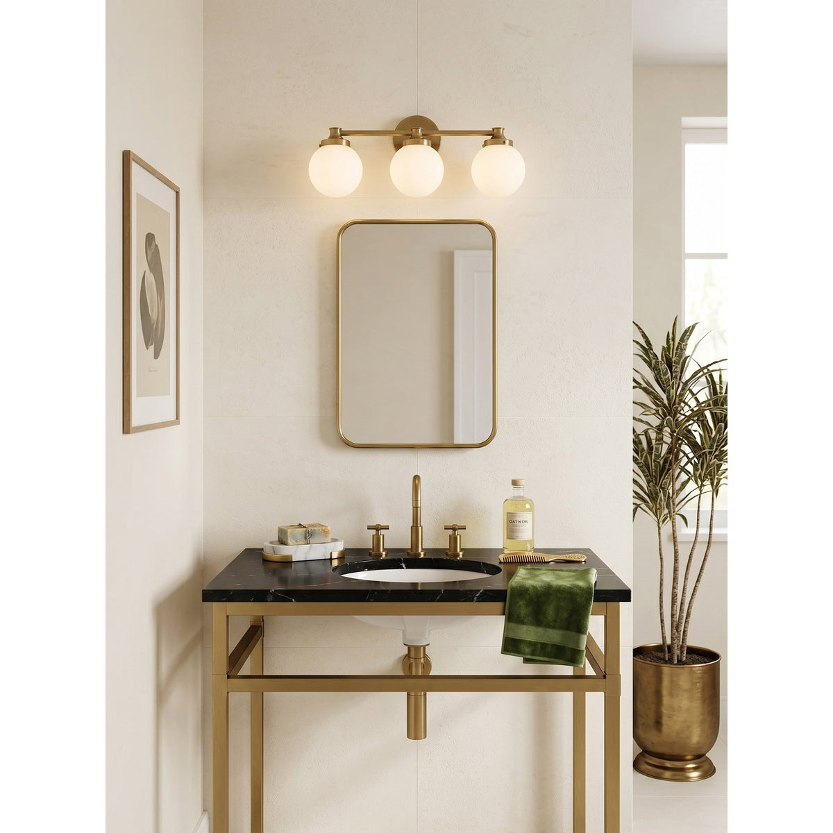 Hayes wandlamp met glazen bol
