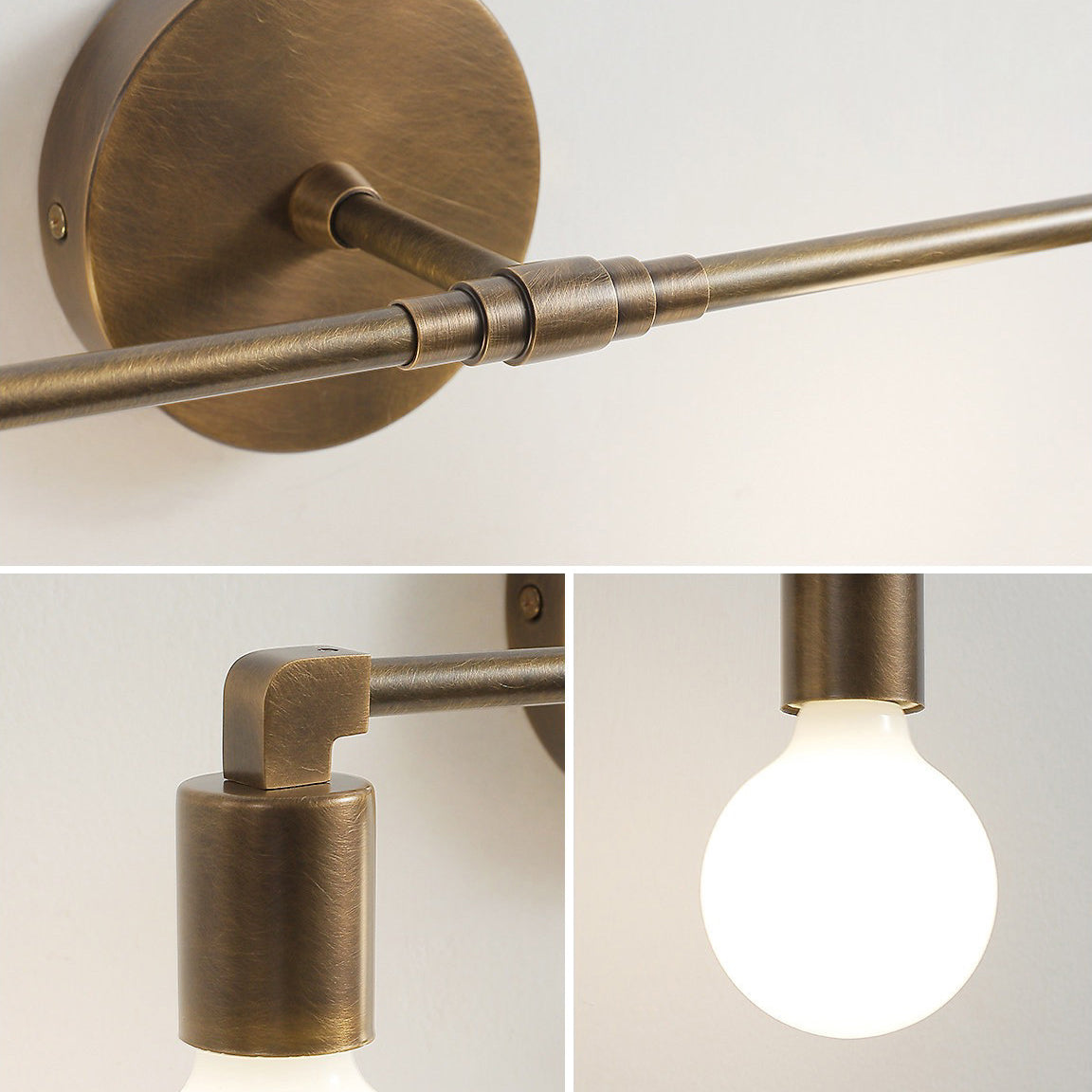 Karma Elvior messing dubbele wandlamp