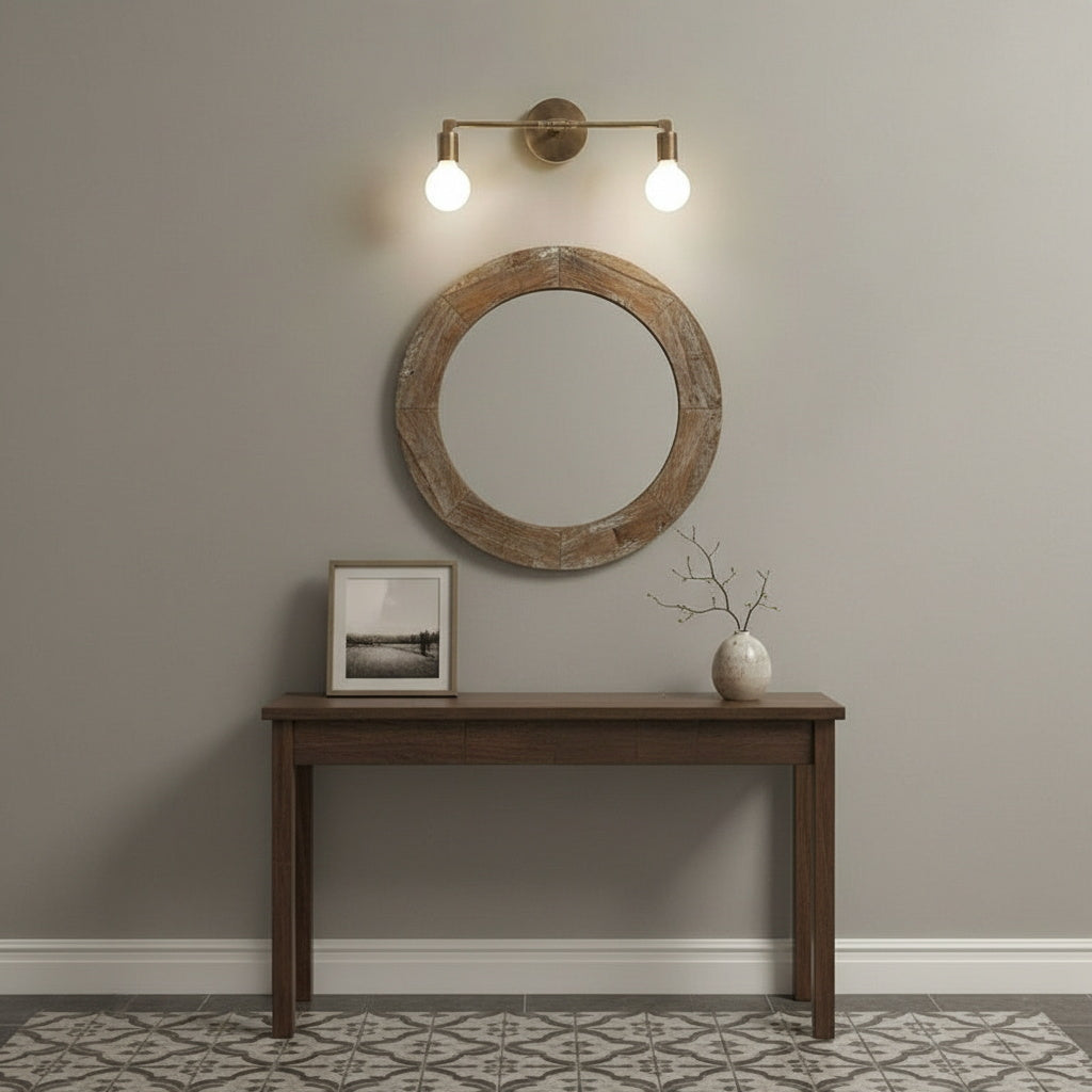 Karma Elvior messing dubbele wandlamp