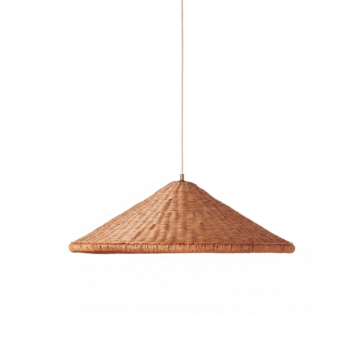 Kasbah hanglamp van rotan met conische vorm