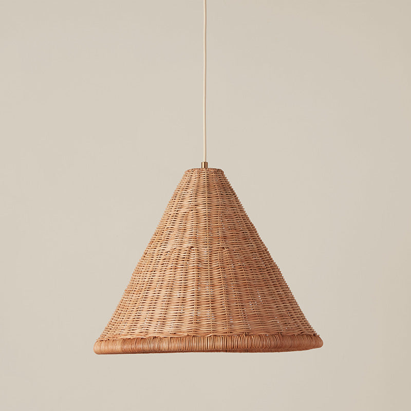 Kasbah hanglamp van rotan met conische vorm