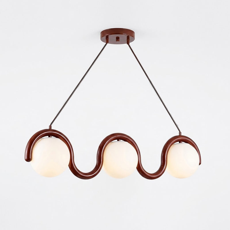 Elowis Lineaire hanglamp met bolvormige lichtpunten