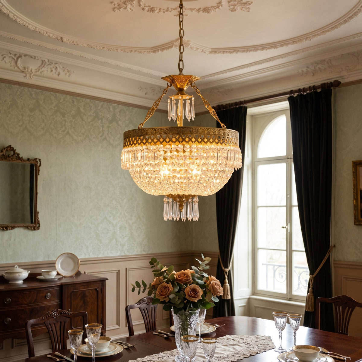 Kestford filigraan messing hanglamp