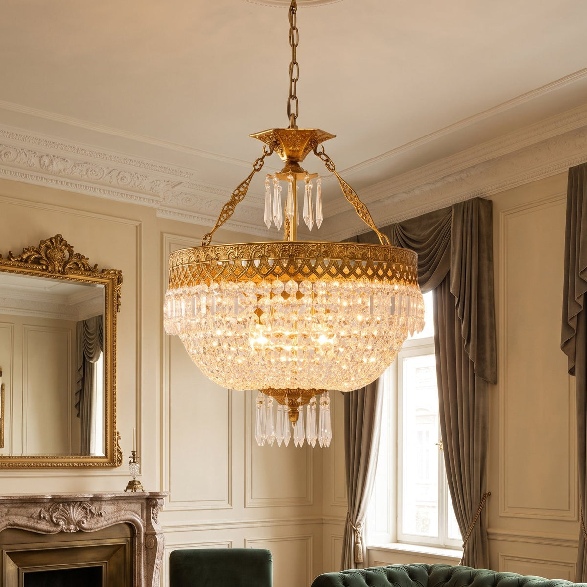 Kestford filigraan messing hanglamp