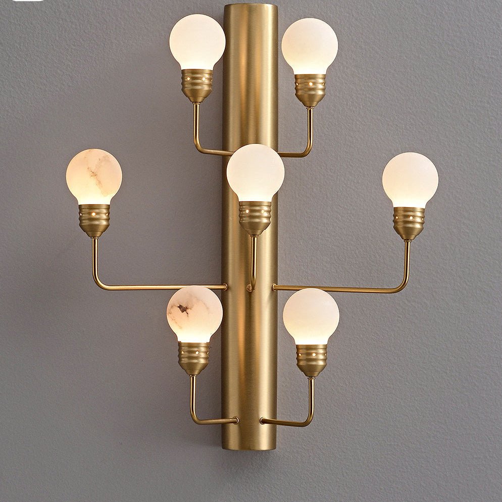 Albelina albast bollen wandlamp