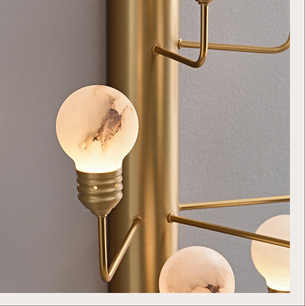 Albelina albast bollen wandlamp