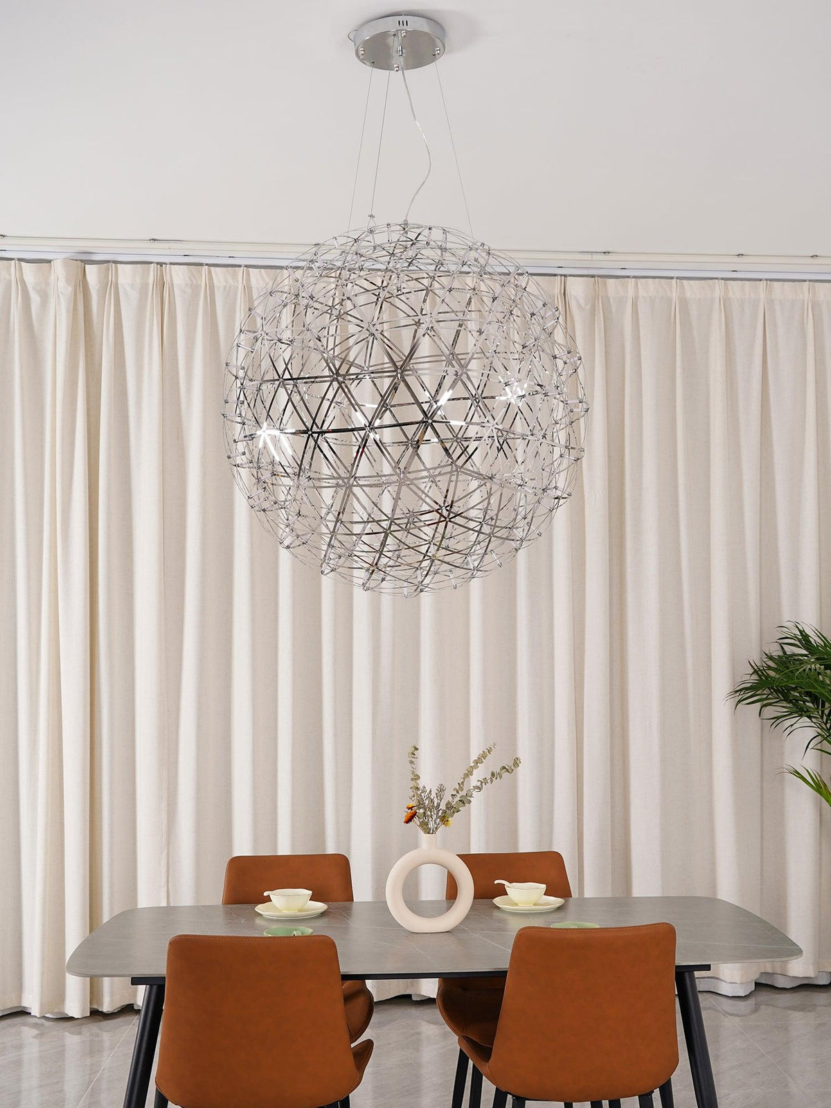 Delcourt Silver Spark Ball hanglamp