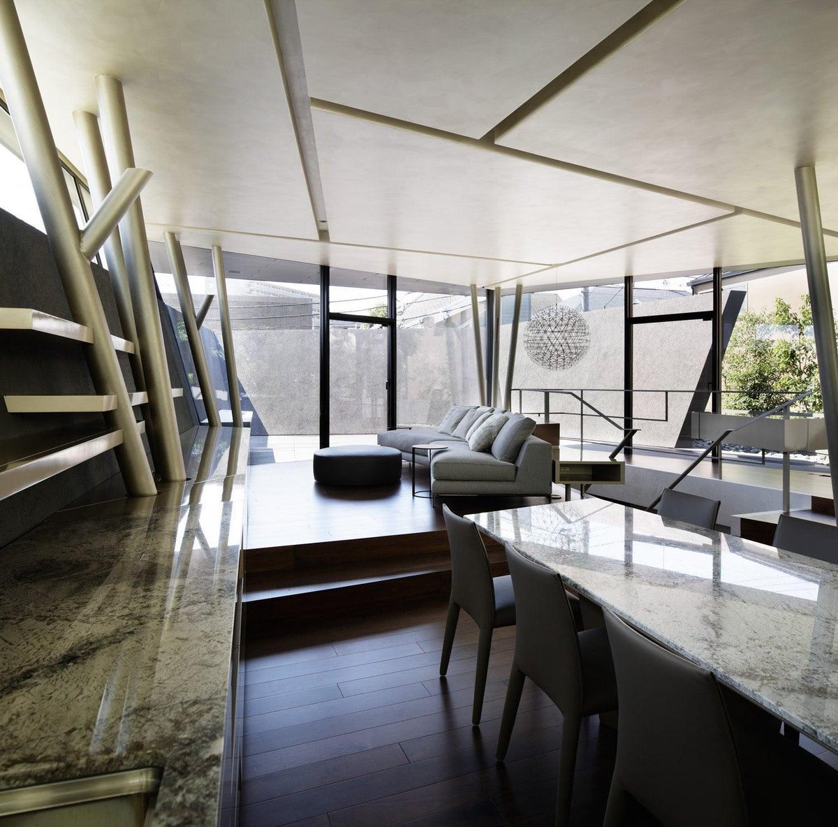 Sylvarin Goud Draad Cluster hanglamp Geometrisch Metaal Woonkamer