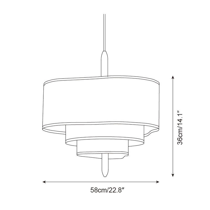 Greta Groene Stof hanglamp