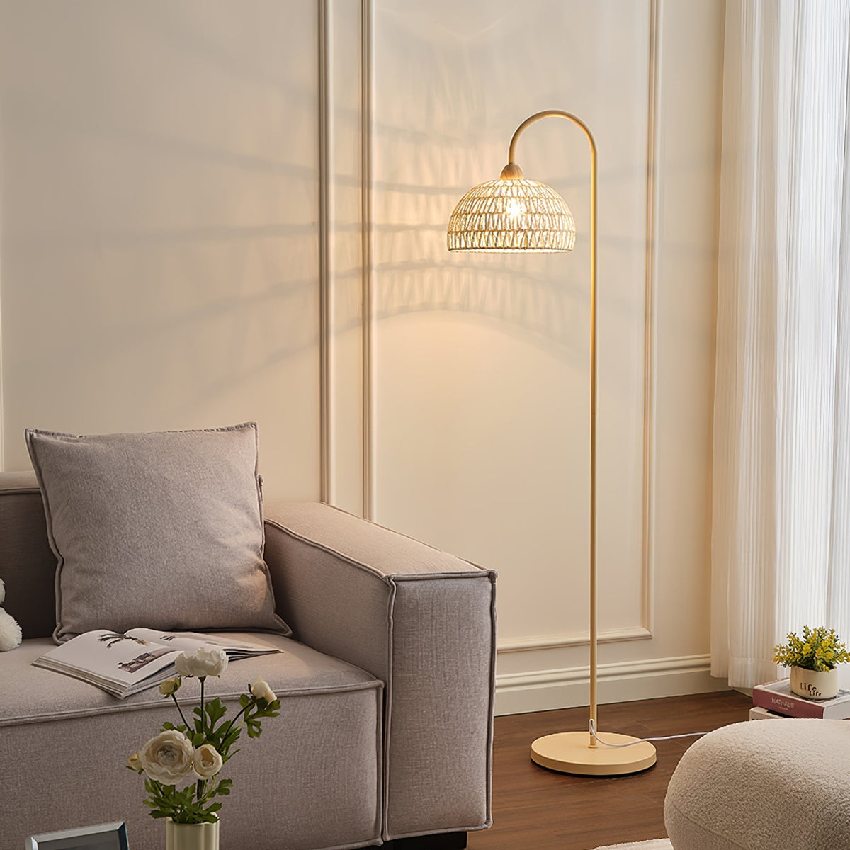 Tor vloerlamp minimalistisch beige