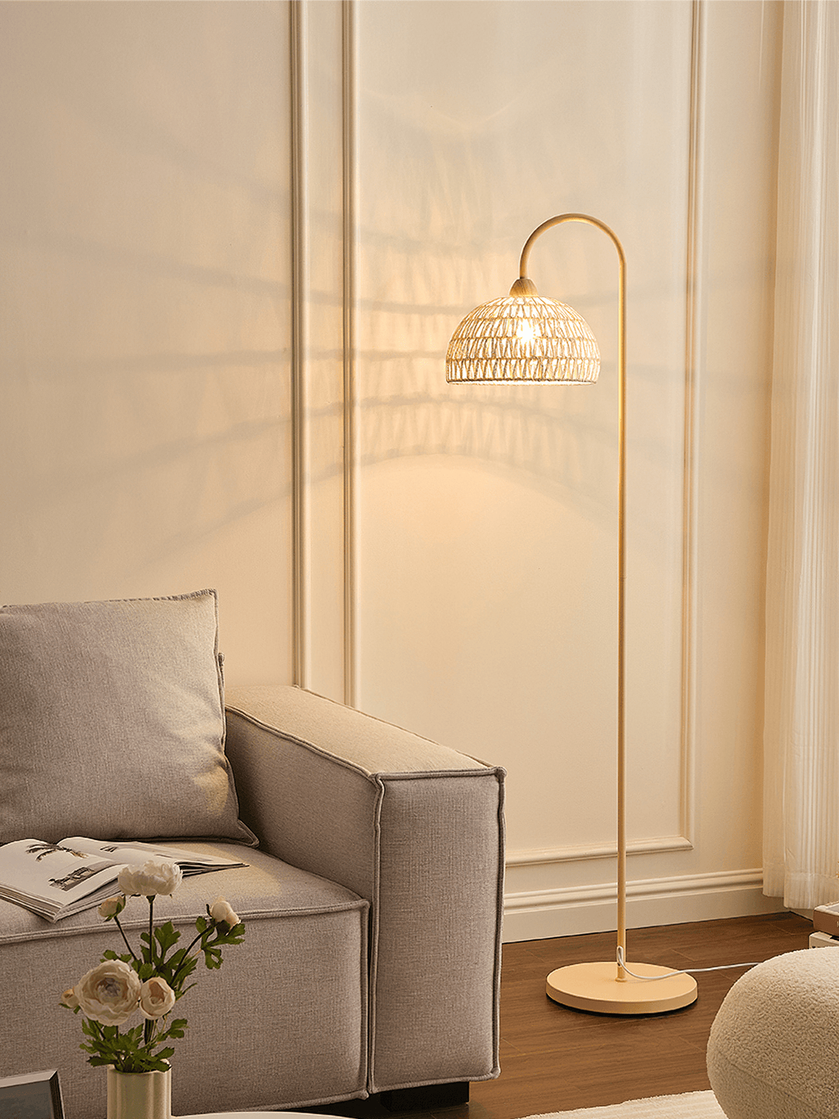 Tor vloerlamp minimalistisch beige