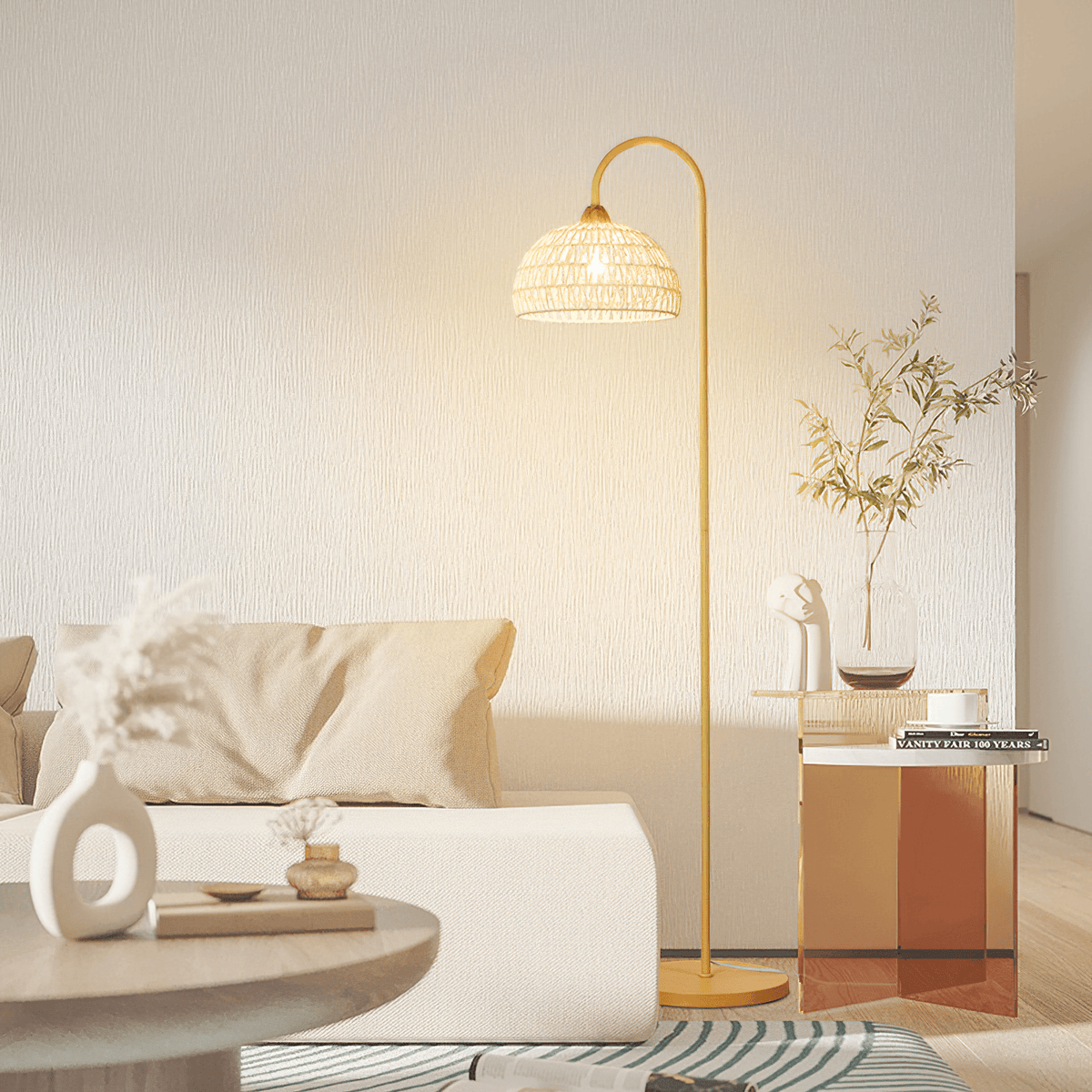 Tor vloerlamp minimalistisch beige
