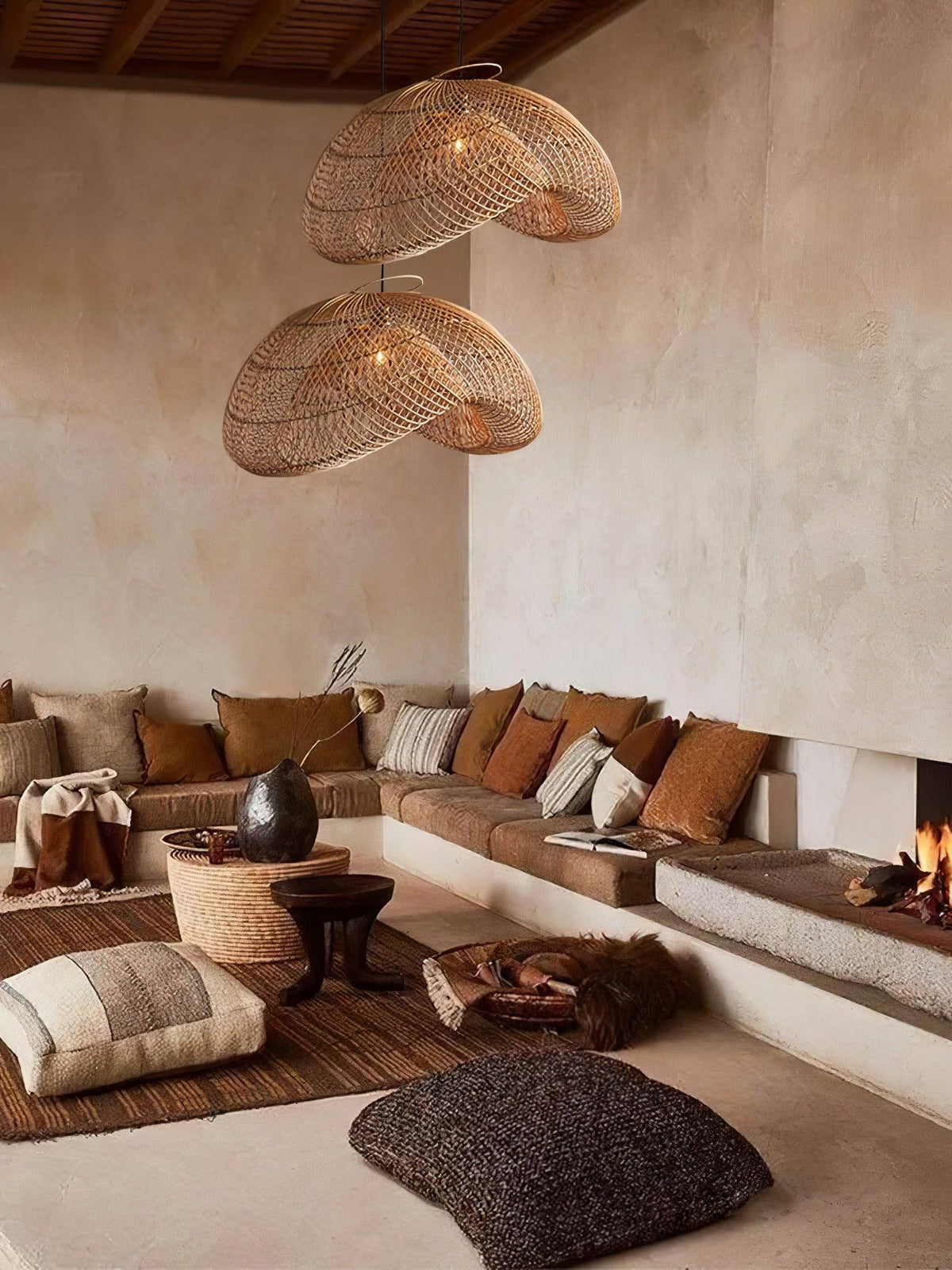 Averon Vintage hanglamp van rotan