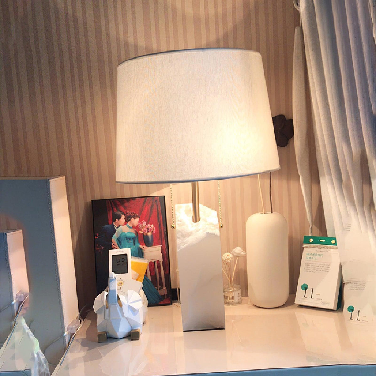 Gaveth Minimalistische tafellamp in albast