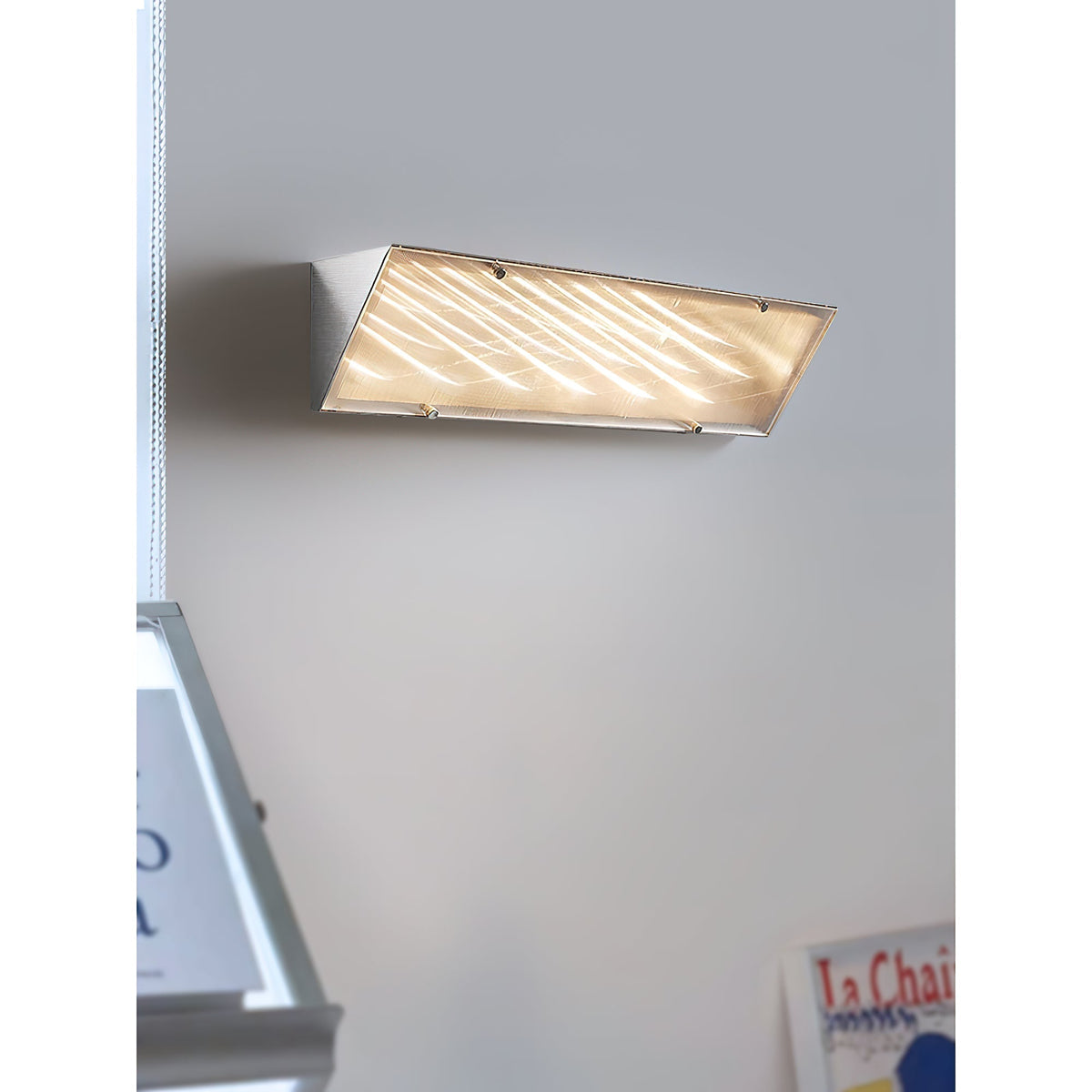 Recbox wandlamp chroom minimalistisch