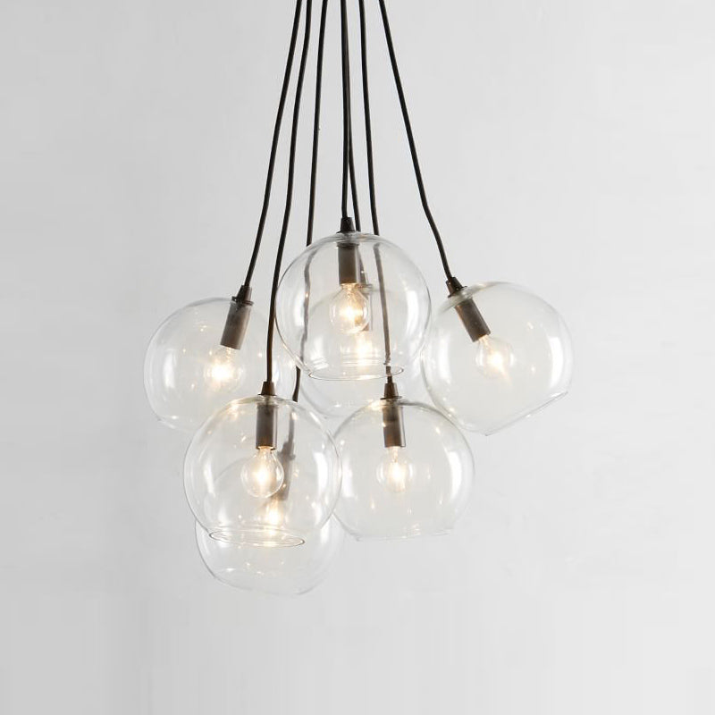 Celinette glazen hanglamp bruin