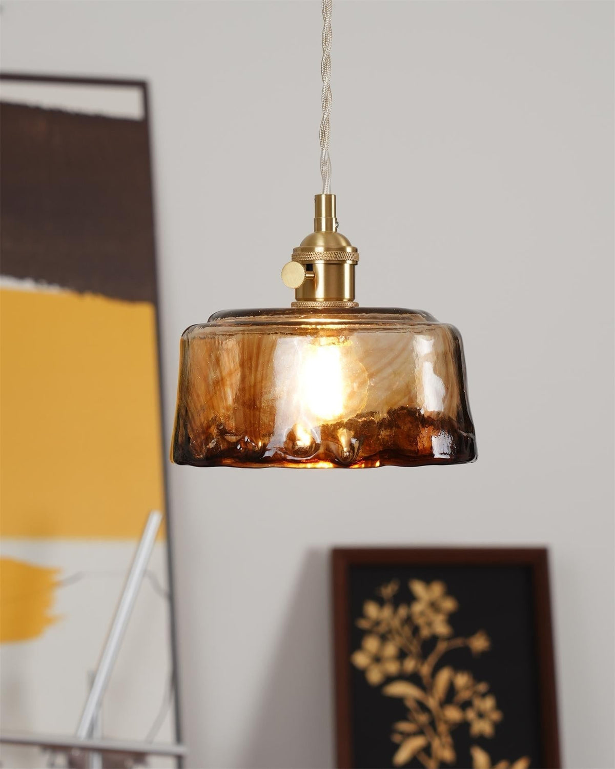 Velon Vintage Amber glas hanglamp