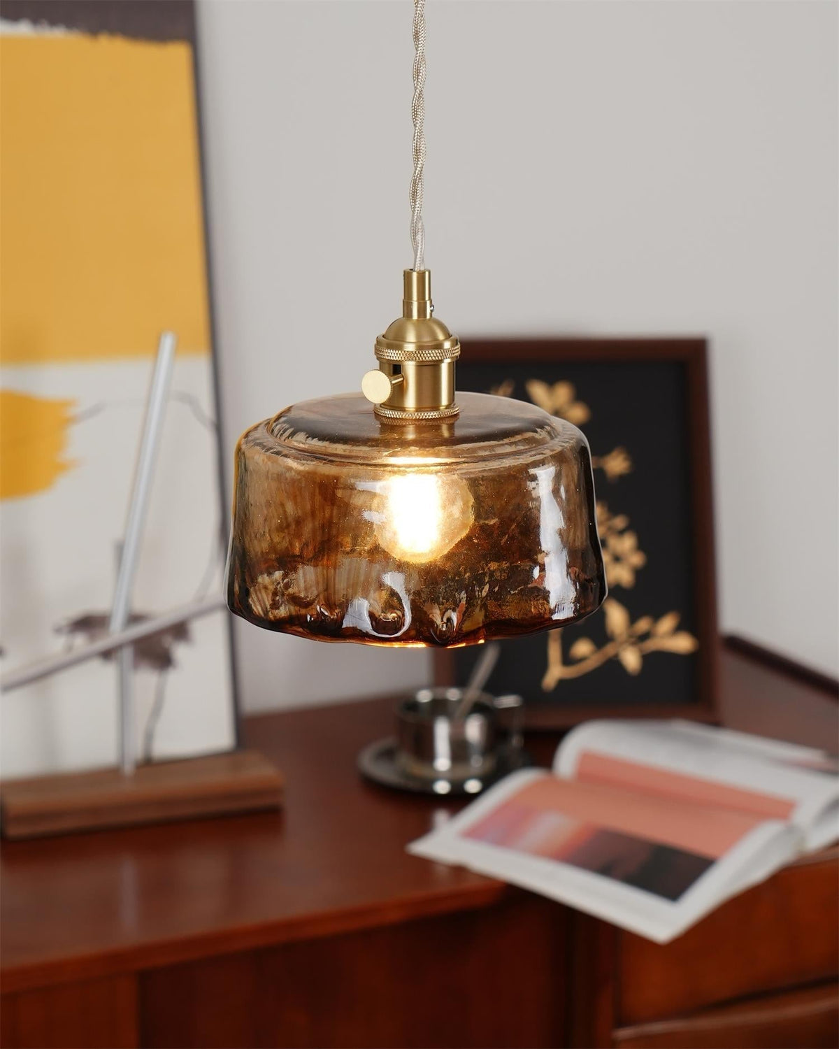 Velon Vintage Amber glas hanglamp