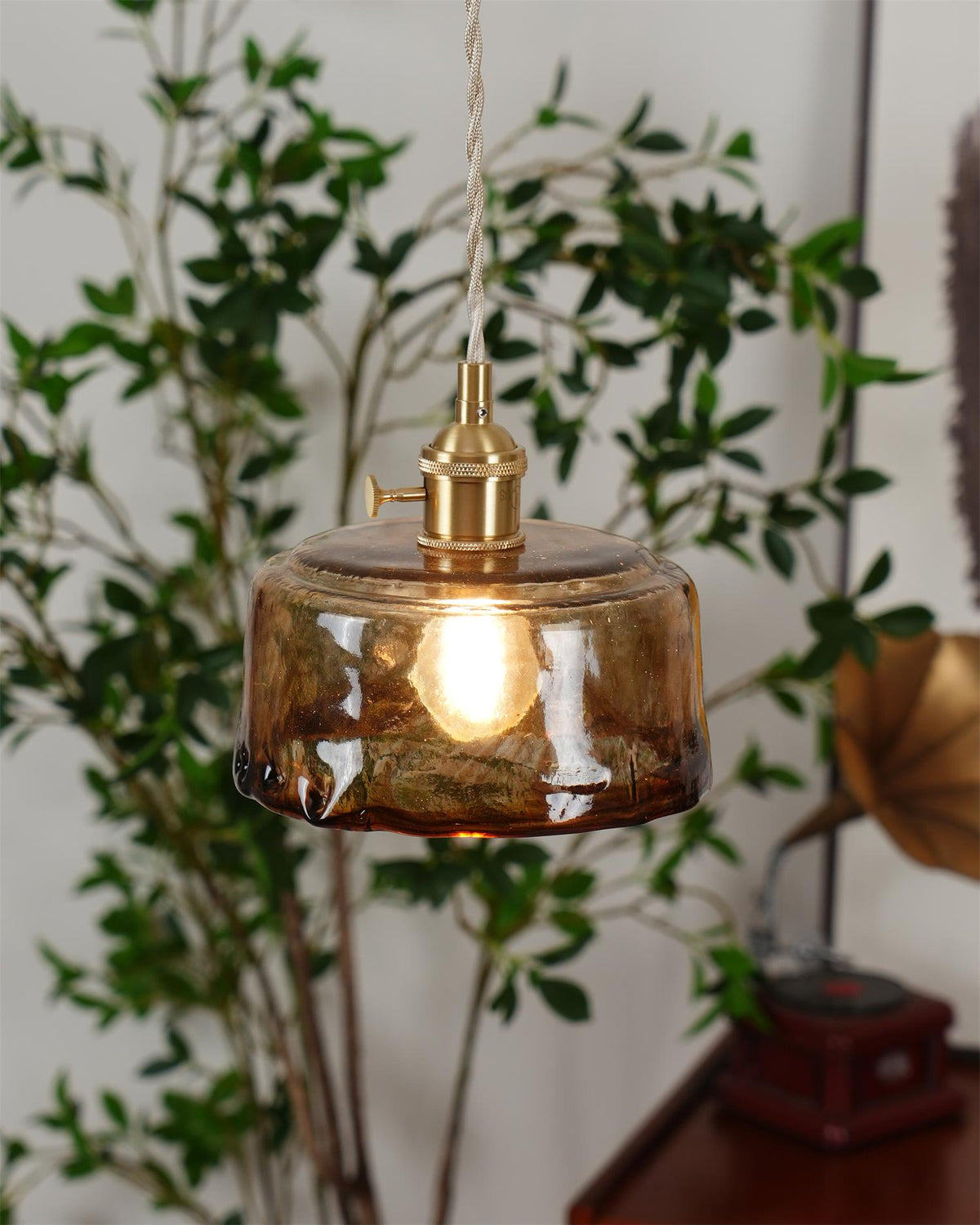 Velon Vintage Amber glas hanglamp