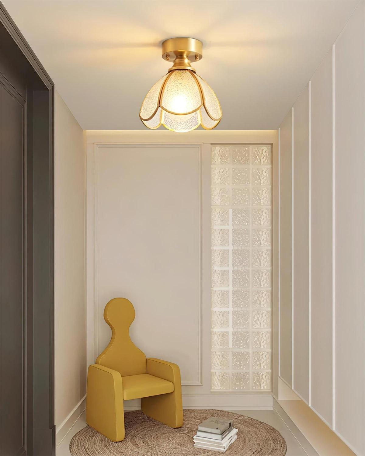 Nexo Tiffany-stijl plafondlamp met geëmailleerd glas