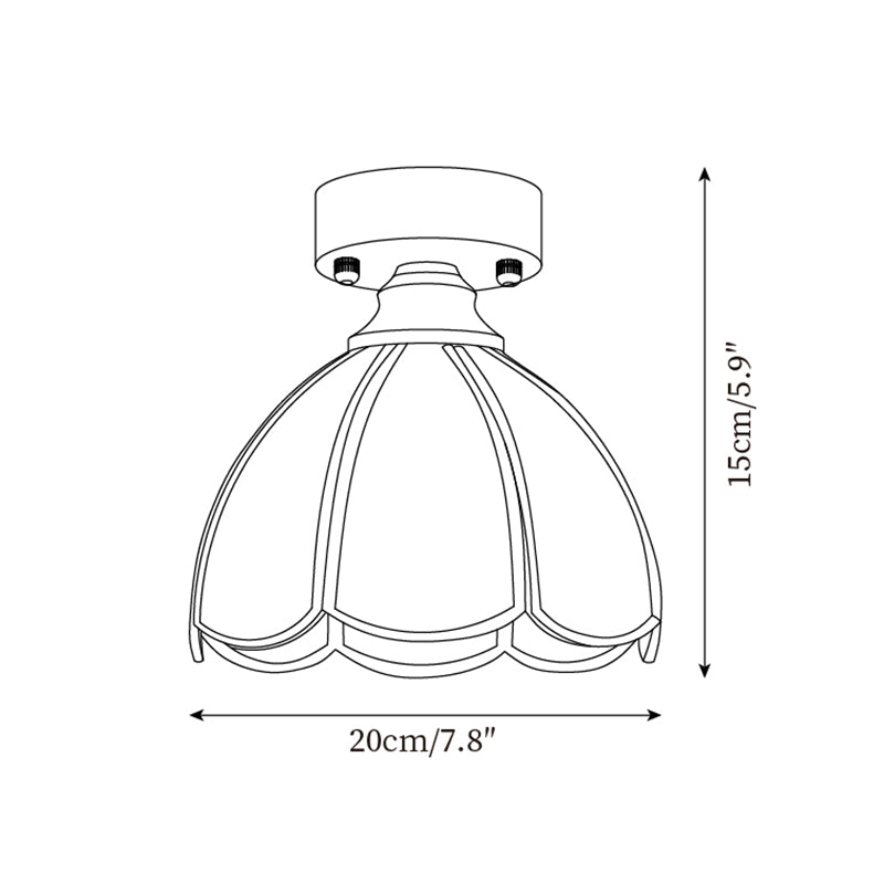 Nexo Tiffany-stijl plafondlamp met geëmailleerd glas