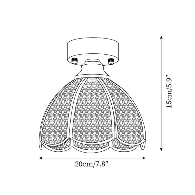 Nexo Tiffany-stijl plafondlamp met geëmailleerd glas