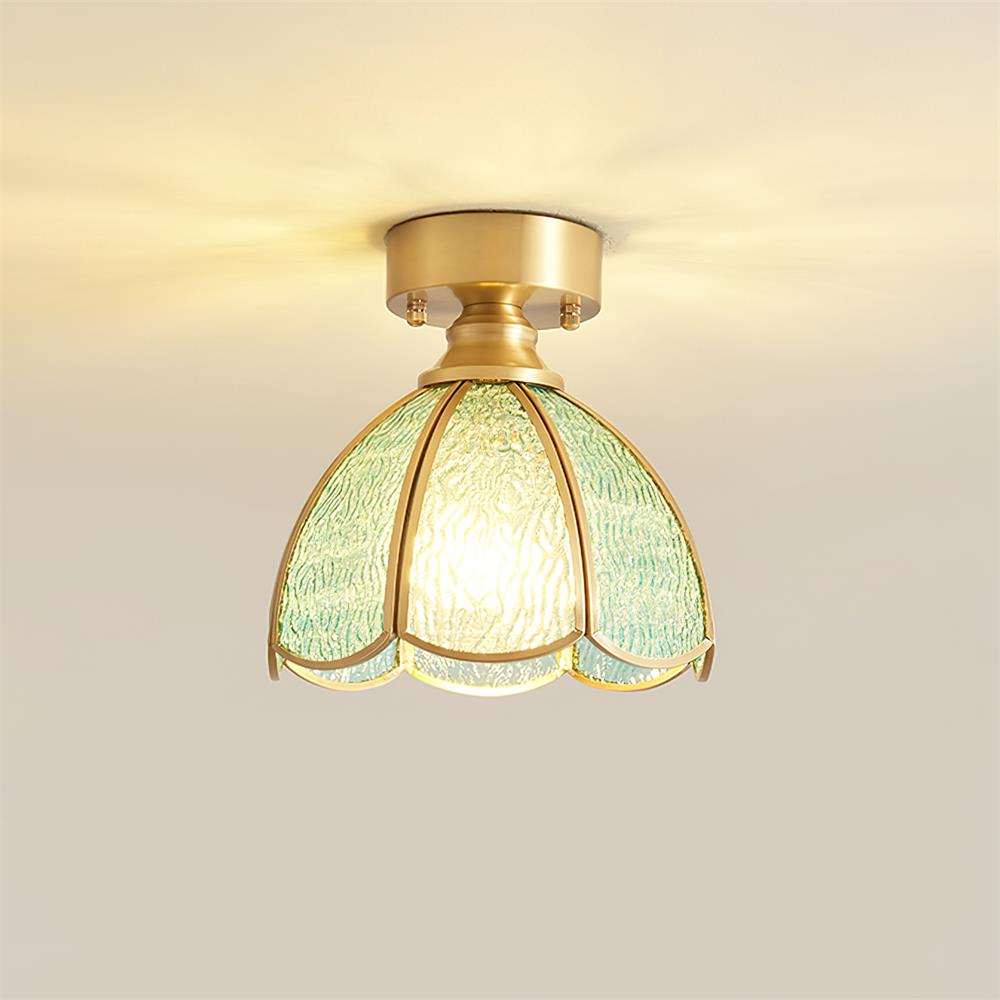 Nexo Tiffany-stijl plafondlamp met geëmailleerd glas
