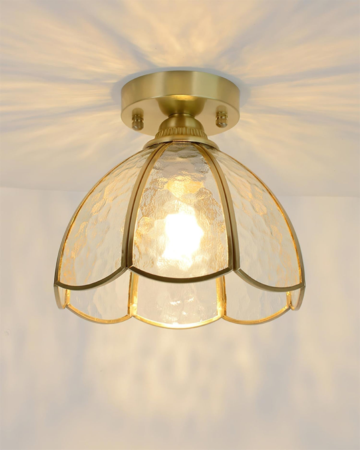 Nexo Tiffany-stijl plafondlamp met geëmailleerd glas