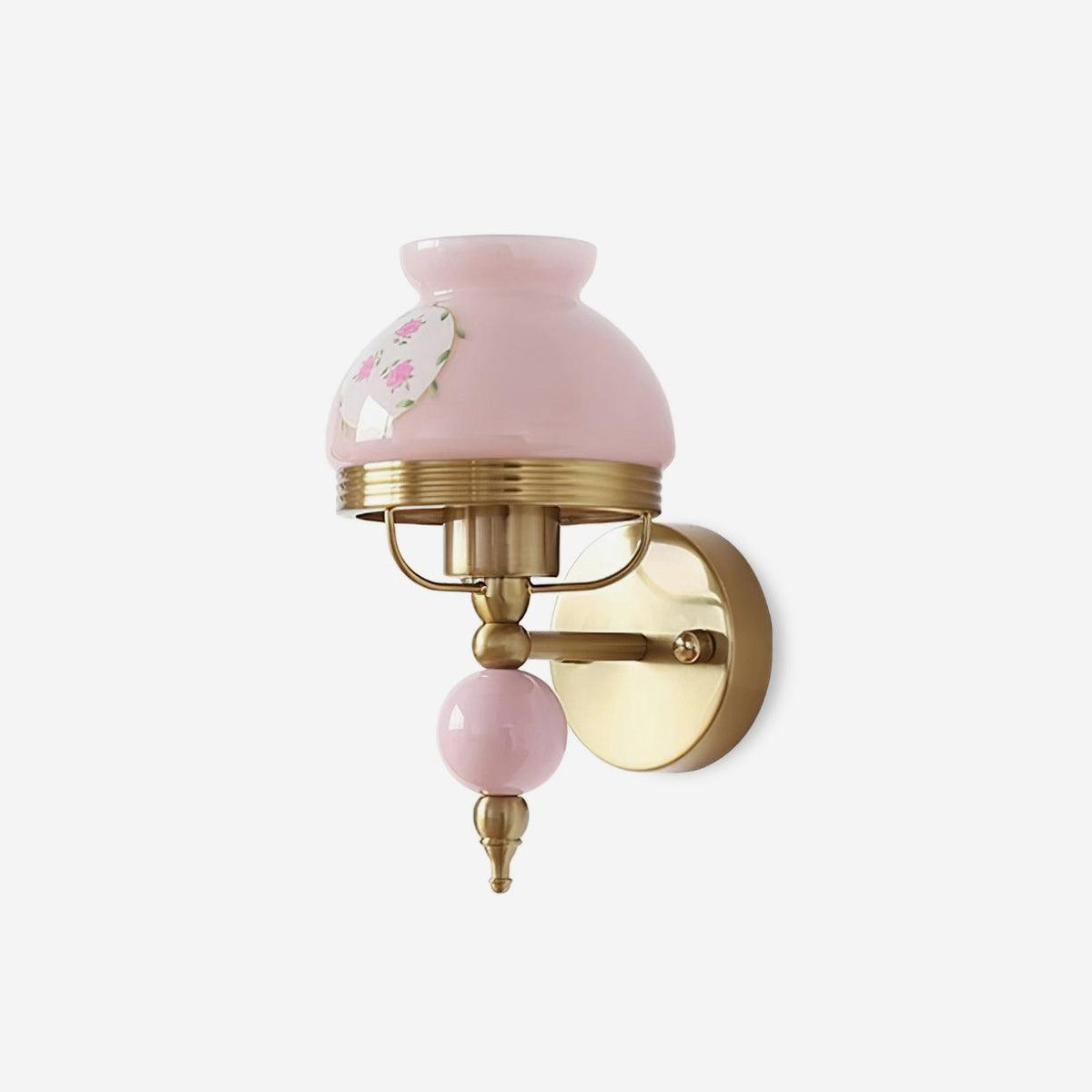 Evia wandlamp met glazen kap en lichtbron voor slaapkamer of gang Retro